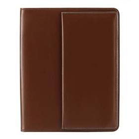 05-8665 synthetic leather portfolio brown